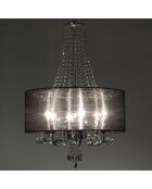Lustre à 6 lumières jewel chrome - 70x50 cm