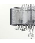 Lustre à 6 lumières jewel chrome - 70x50 cm