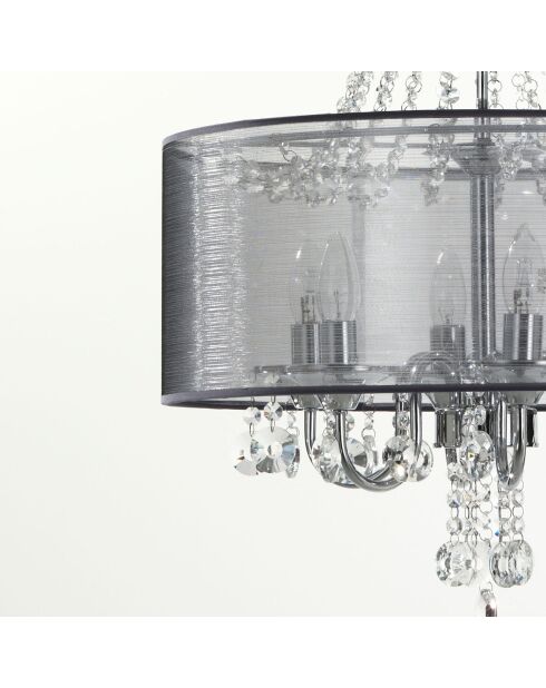 Lustre à 6 lumières jewel chrome - 70x50 cm
