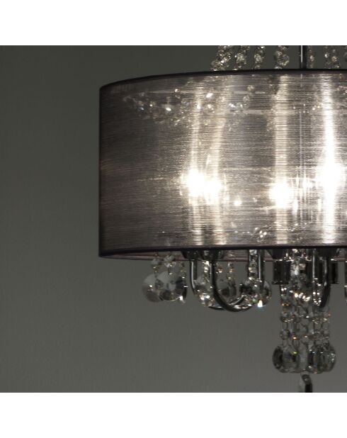 Lustre à 6 lumières jewel chrome - 70x50 cm