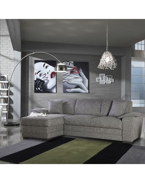 Lampadaire à arc demo chrome - 45x5.5x220-190cm