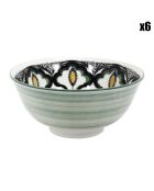 6 Coupelles mandala vertes - D.15.5 cm