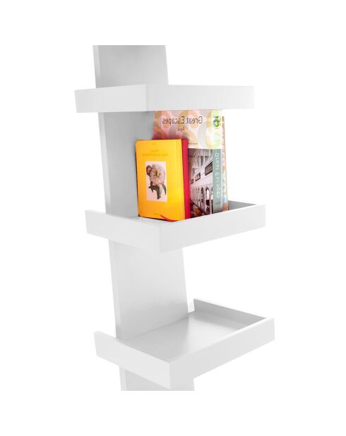 Bibliothèque step blanche - 31x35x155 cm