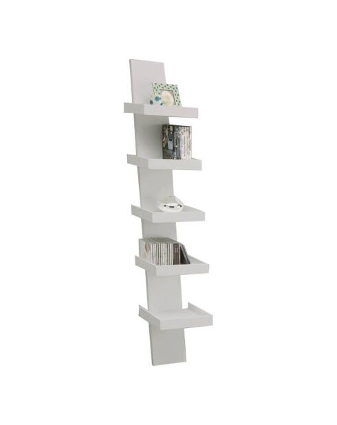 Bibliothèque step blanche - 31x35x155 cm