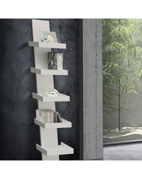 Bibliothèque step blanche - 31x35x155 cm