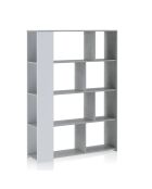 Bibliothèque smart blanc/ciment - 174x129x33 cm