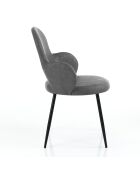 4 Chaises elisabeth gris/noir - 88x57x64 cm