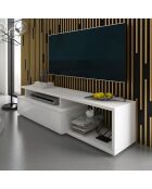 Meuble TV lukyb blanc - 41x160x38/45 cm
