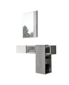 Meuble d'entrée play gris/blanc - 75x100x31.2 cm