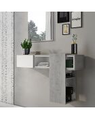 Meuble d'entrée play gris/blanc - 75x100x31.2 cm