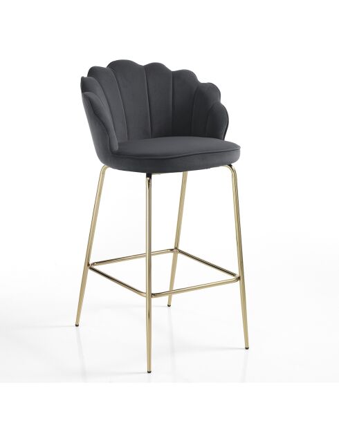 Tabouret shell gris - 92x56x58 cm