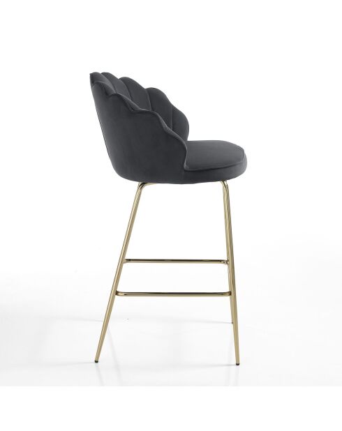 Tabouret shell gris - 92x56x58 cm