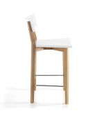 2 Tabourets en bois kyra blancs - 94x47x50 cm