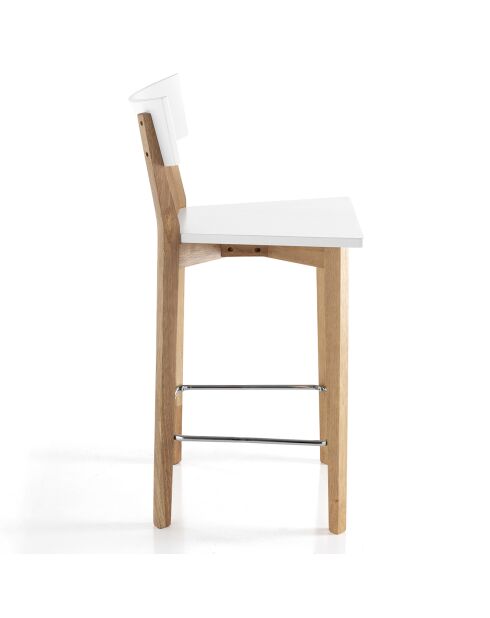 2 Tabourets en bois kyra blancs - 94x47x50 cm