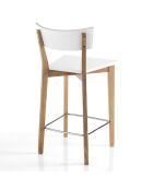 2 Tabourets en bois kyra blancs - 94x47x50 cm