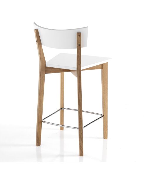 2 Tabourets en bois kyra blancs - 94x47x50 cm