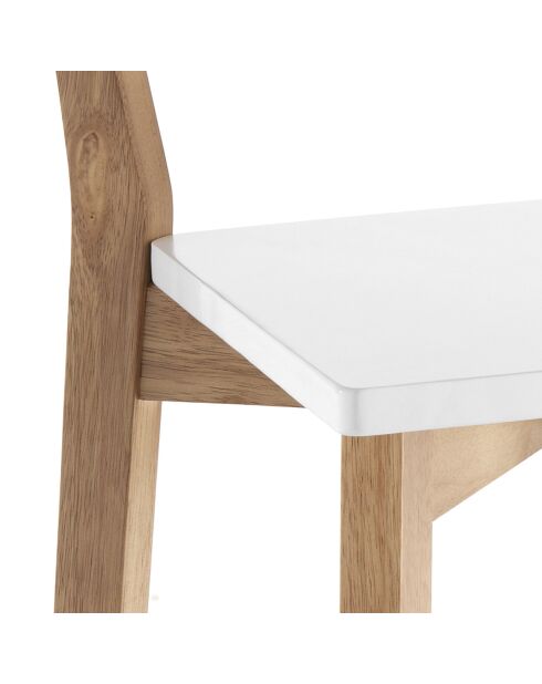 2 Tabourets en bois kyra blancs - 94x47x50 cm