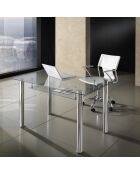 Bureau tense chrome - 75x120x70 cm