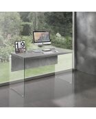 Bureau de nancy ciment - 75x120x56 cm