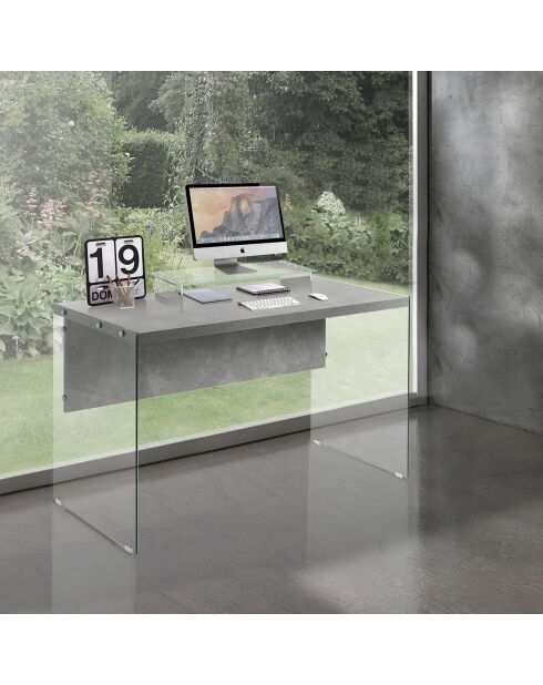 Bureau de nancy ciment - 75x120x56 cm