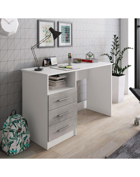Bureau dink blanc - 75x120x48 cm
