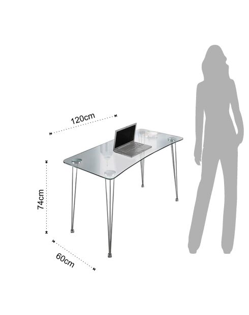 Bureau n.y. blanc - 74x120x60 cm