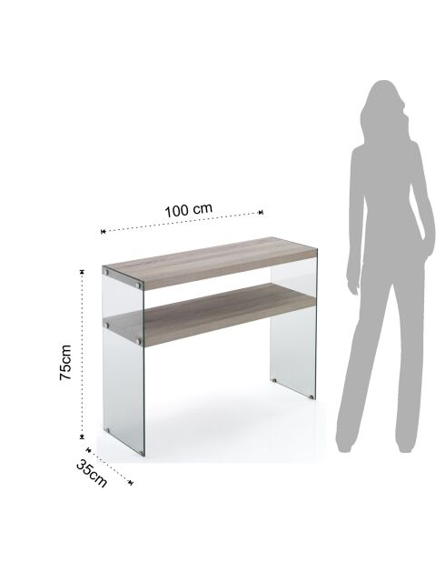 Table console nancy bois - 75x100x35 cm