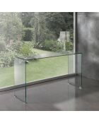 Table console bridge transparent - 70x125x40 cm