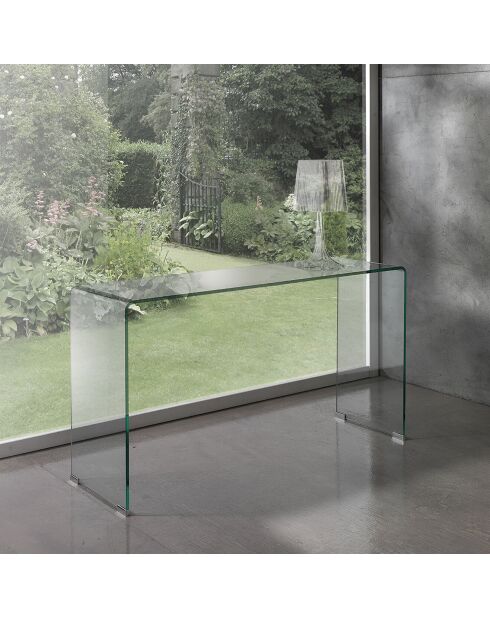 Table console bridge transparent - 70x125x40 cm