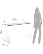 Table console bridge transparent - 70x125x40 cm