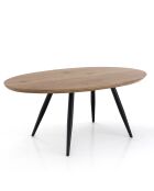 Table à rallonge oval noire - 75x93x160/200 cm