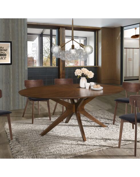 Table tallin noyer - 75x110x190 cm