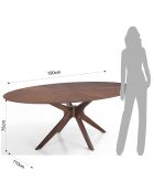 Table tallin noyer - 75x110x190 cm