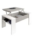 Table basse de conteneur james gris/blanc - 42.5x98.5x50 cm