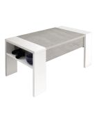 Table basse de conteneur james gris/blanc - 42.5x98.5x50 cm