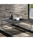 Table d'appoint anthracite - 35x80x80 cm