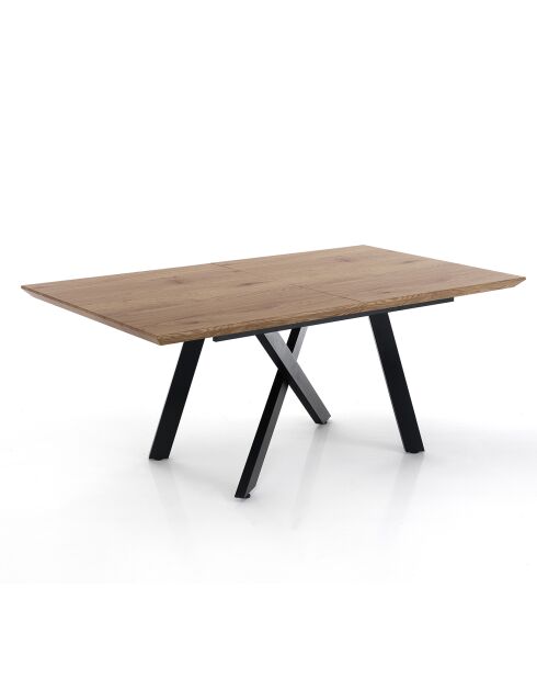 Table à rallonge emme noire - 76x90x160/200 cm