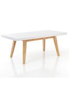 Table à rallonge joker chêne/blanc - 78x85x180-360 cm