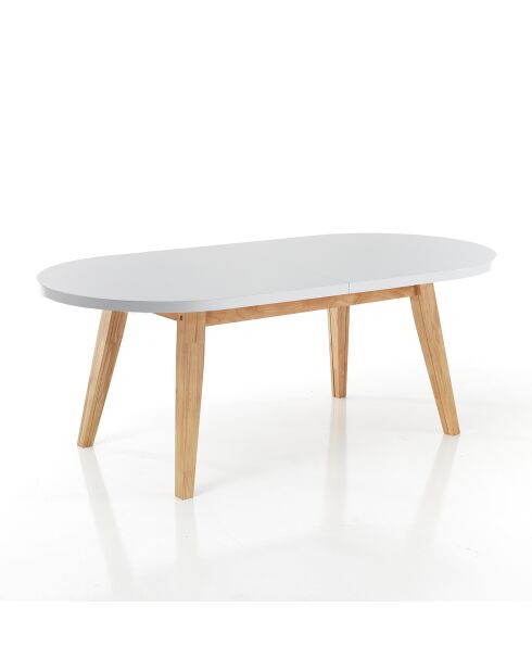 Table à rallonge joker oval chêne/blanc - 78x90x180 cm
