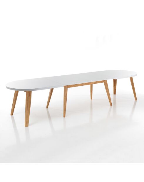 Table à rallonge joker oval chêne/blanc - 78x90x180 cm