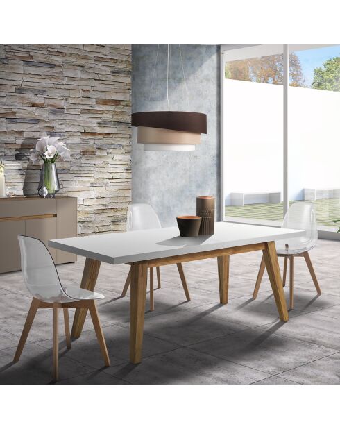 Table à rallonge joker chêne/blanc - 78x85x180-360 cm