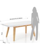 Table à rallonge joker chêne/blanc - 78x85x180-360 cm