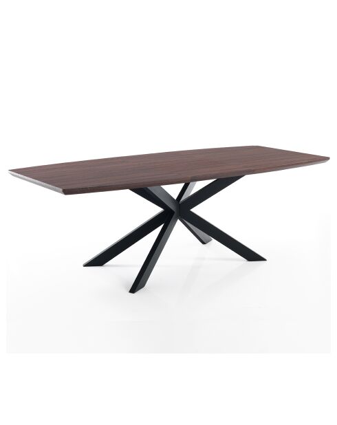 Table à rallonge en bois hics noire - 76x90x160/210 cm