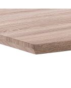 Table à rallonge en bois hics blanc/marron - 76x90x160/210 cm