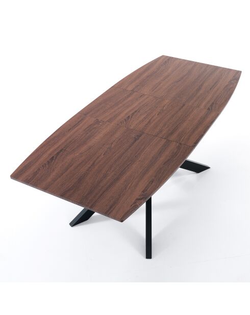 Table à rallonge en bois hics noire - 76x90x160/210 cm