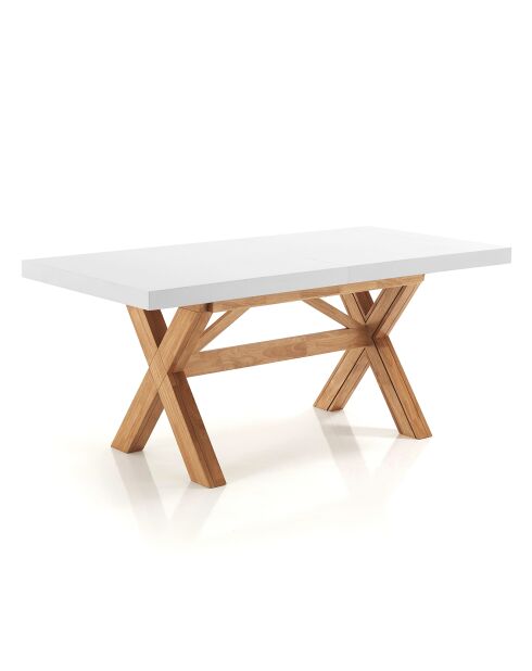 Table à rallonge jolly chêne/blanc - 80x85x180 cm