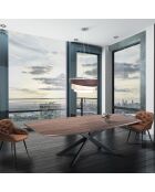 Table à rallonge en bois hics noire - 76x90x160/210 cm