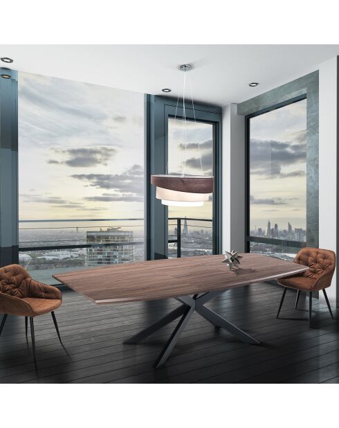 Table à rallonge en bois hics noire - 76x90x160/210 cm