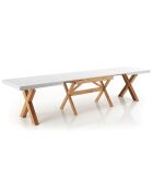Table à rallonge jolly chêne/blanc - 80x85x180 cm
