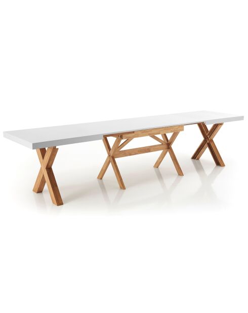 Table à rallonge jolly chêne/blanc - 80x85x180 cm